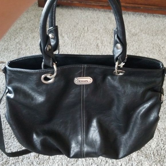 Black leather Chaps crossbody purse - Picture 2 of 3